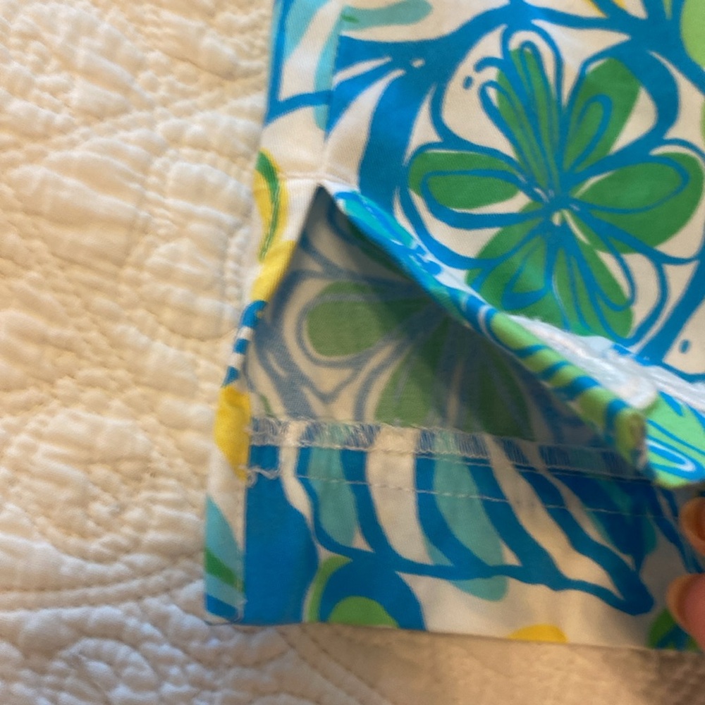 LILLY PULITZER Marigold Blue Green Yellow Print Cotton Mini Skirt Skort‎ - Picture 5 of 9